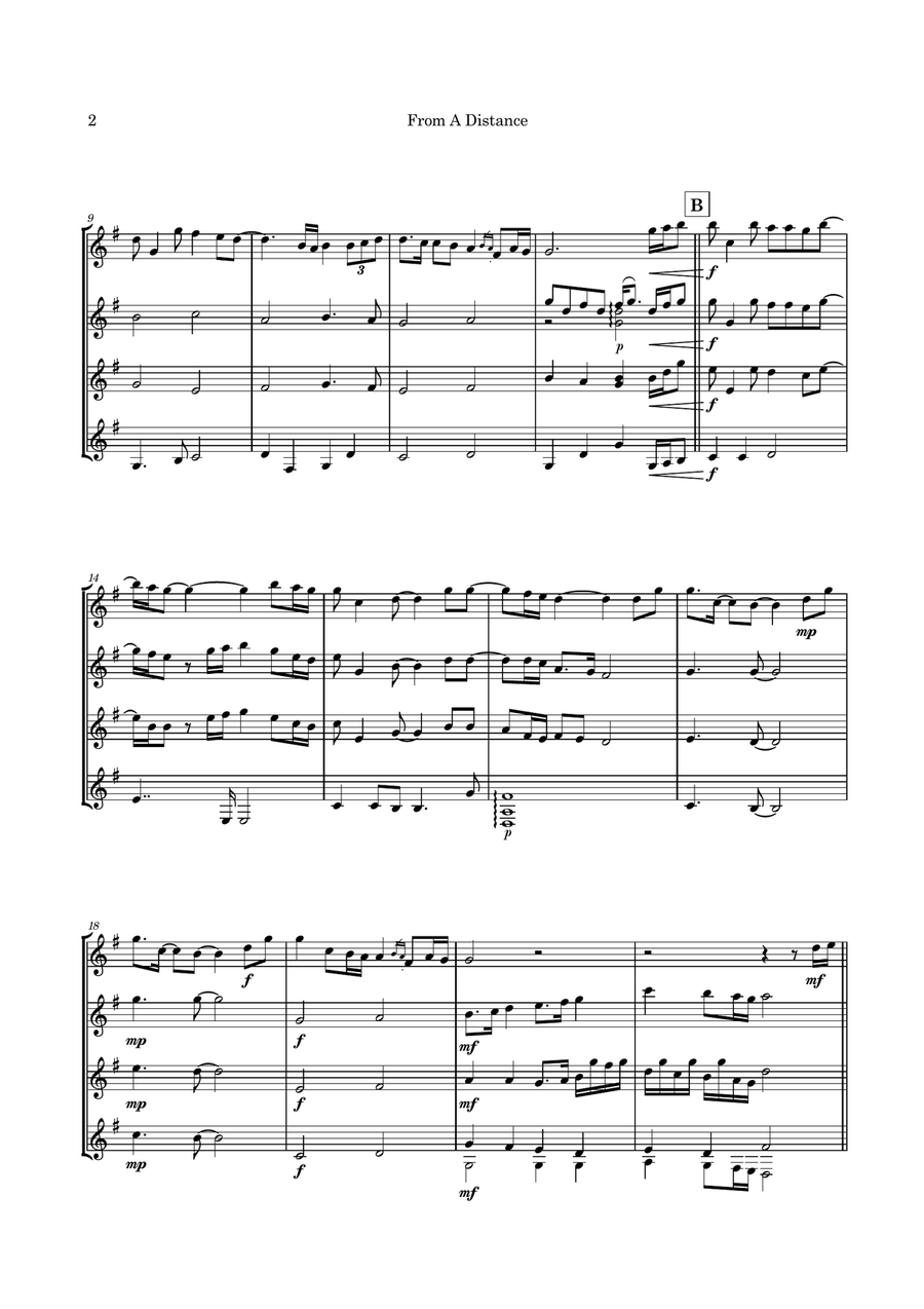 From A Distance Guitar Ensemble scores gallery preview page 5