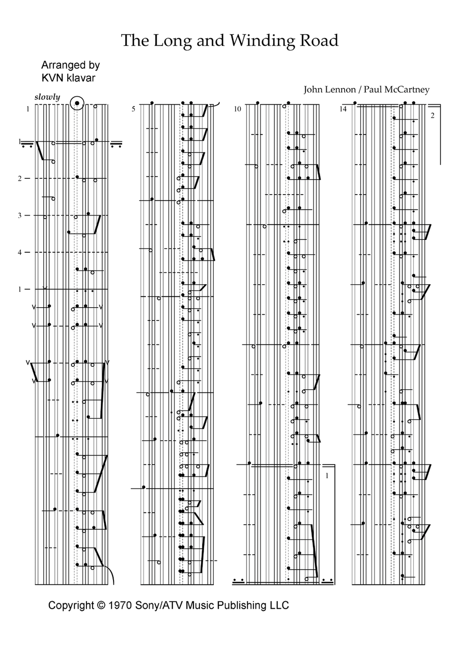 The Long And Winding Road Piano Solo scores gallery preview page 1