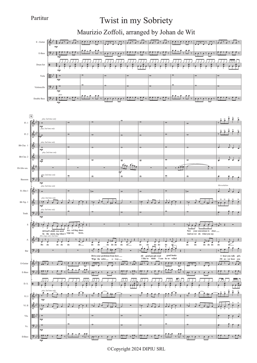 Twist In My Sobriety Twist In My Sobriety Full Orchestra scores gallery preview page 1