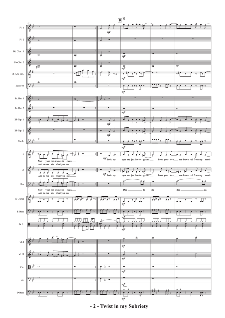 Twist In My Sobriety Twist In My Sobriety Full Orchestra scores gallery preview page 2