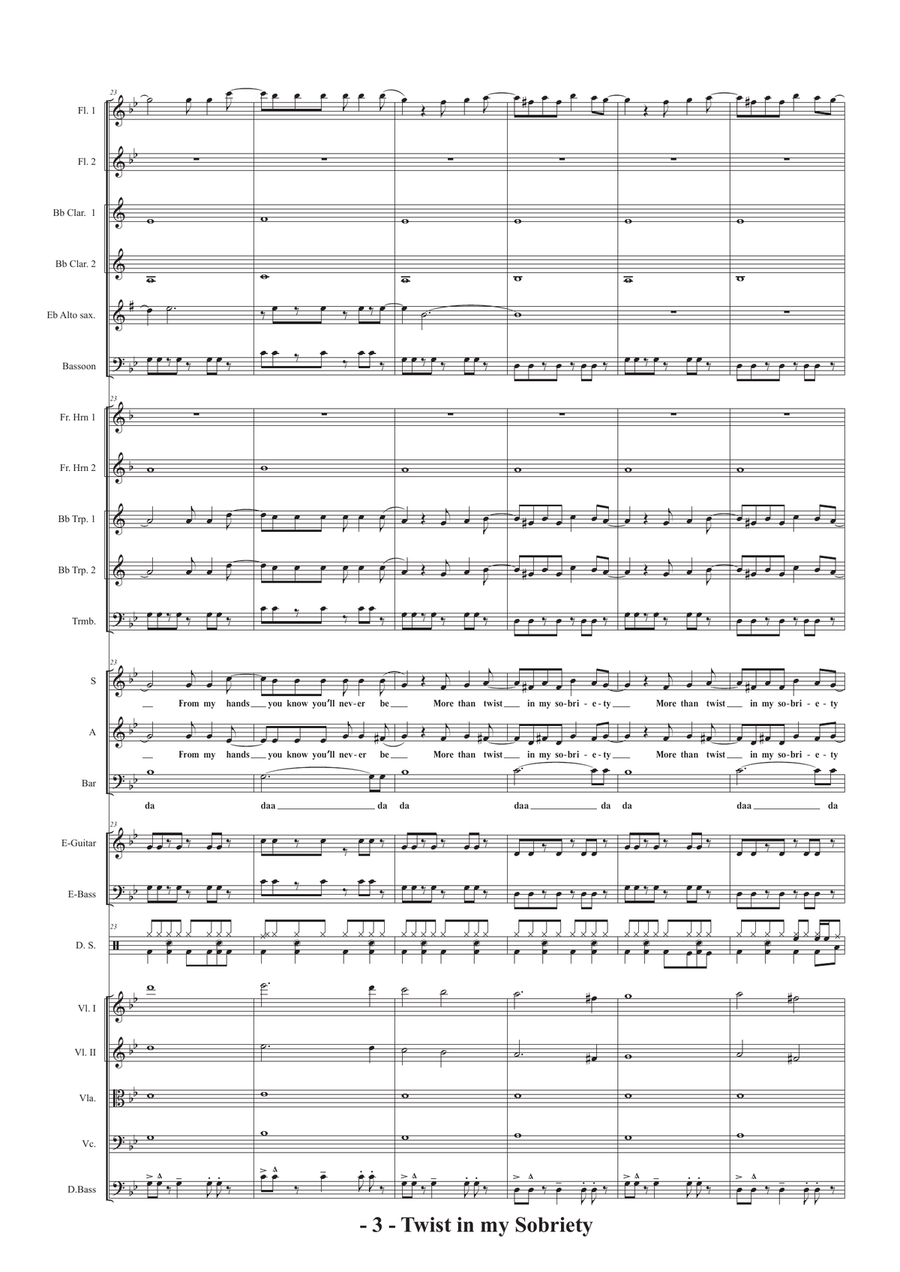 Twist In My Sobriety Twist In My Sobriety Full Orchestra scores gallery preview page 3