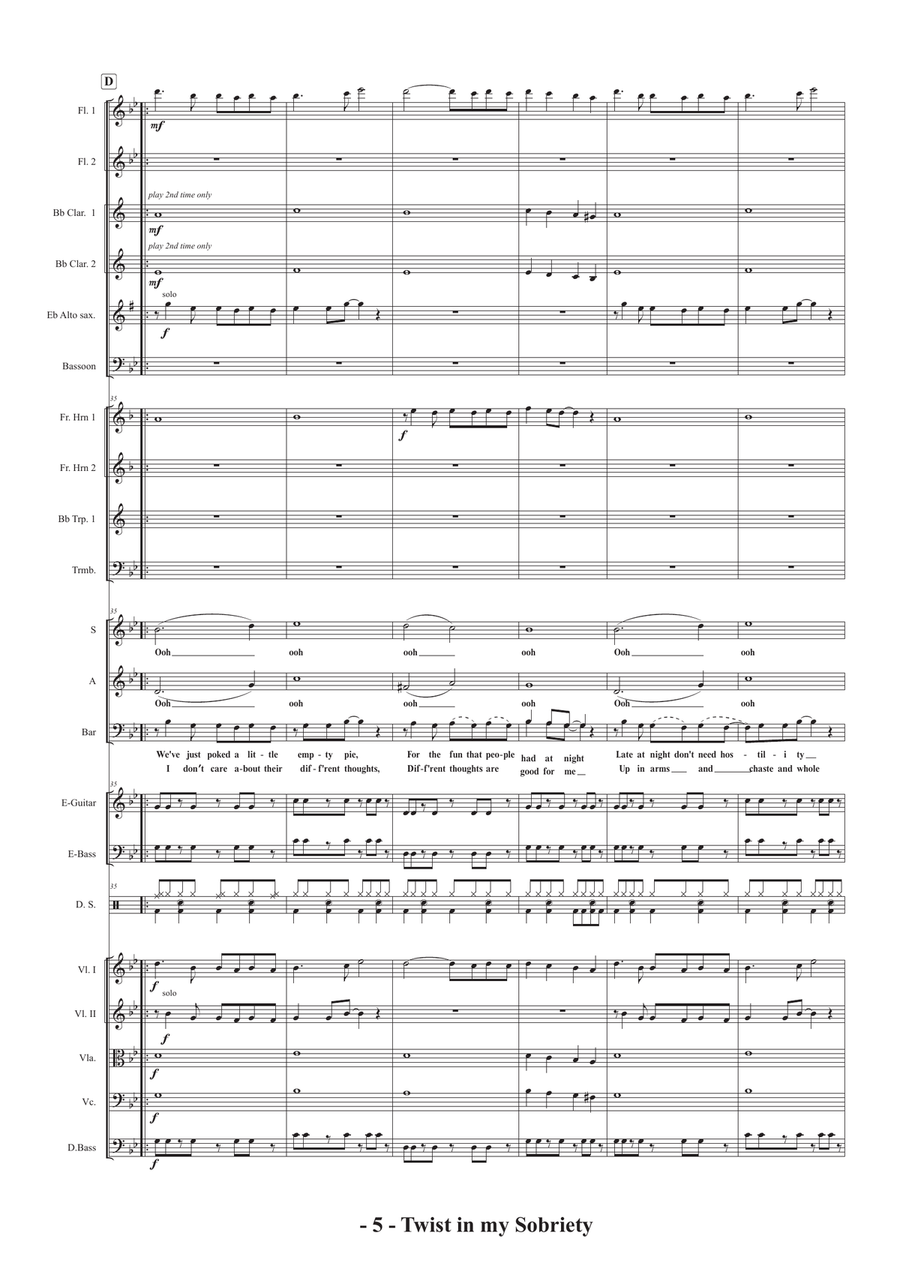 Twist In My Sobriety Twist In My Sobriety Full Orchestra scores gallery preview page 5