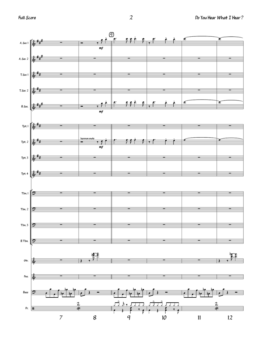 Do You Hear What I Hear Do You Hear What I Hear Jazz Ensemble scores gallery preview page 2