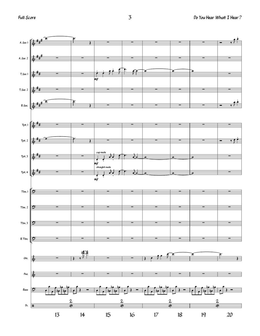 Do You Hear What I Hear Do You Hear What I Hear Jazz Ensemble scores gallery preview page 3