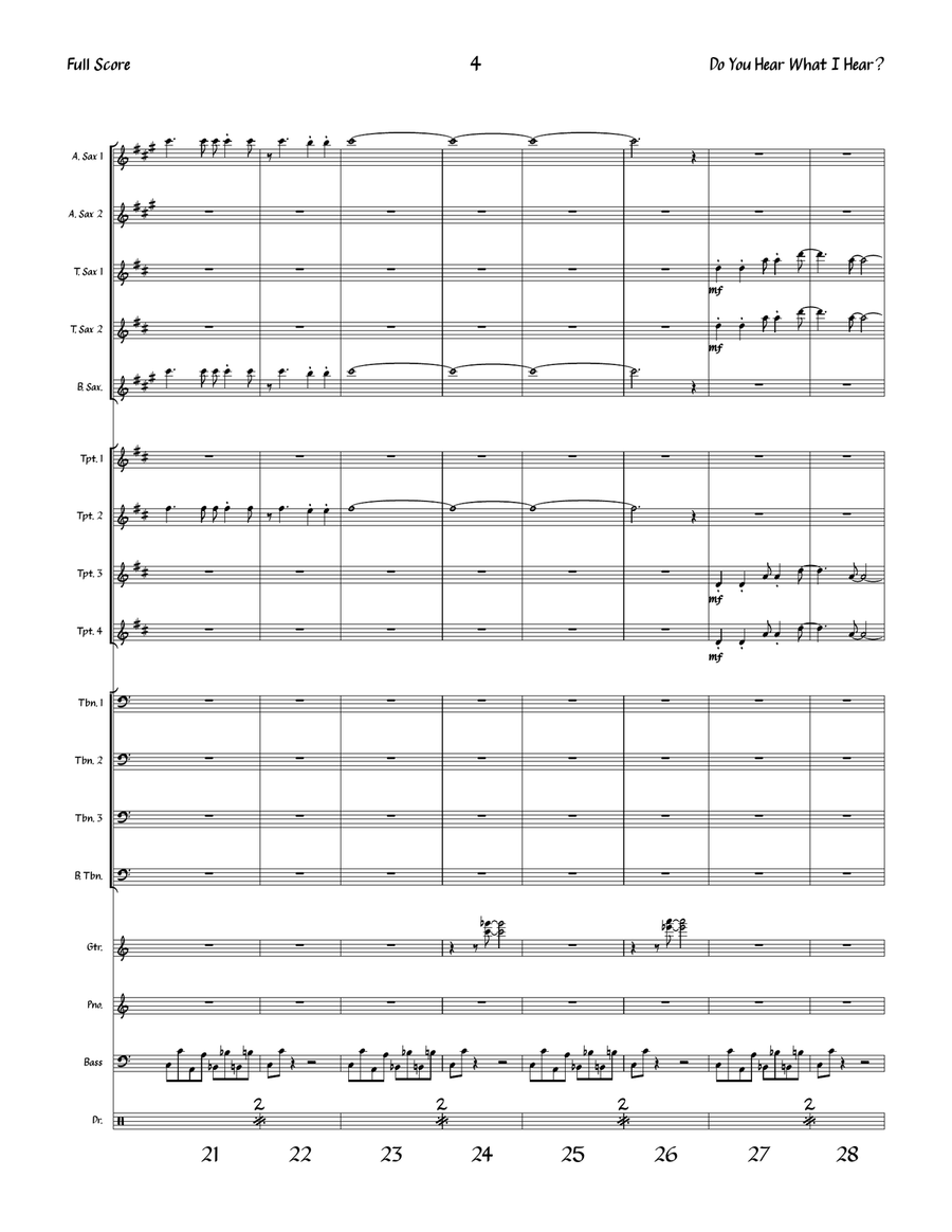 Do You Hear What I Hear Do You Hear What I Hear Jazz Ensemble scores gallery preview page 4