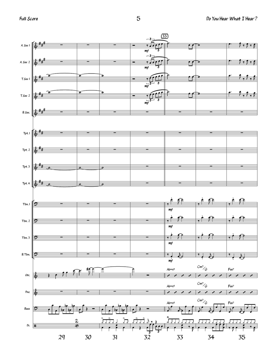 Do You Hear What I Hear Do You Hear What I Hear Jazz Ensemble scores gallery preview page 5