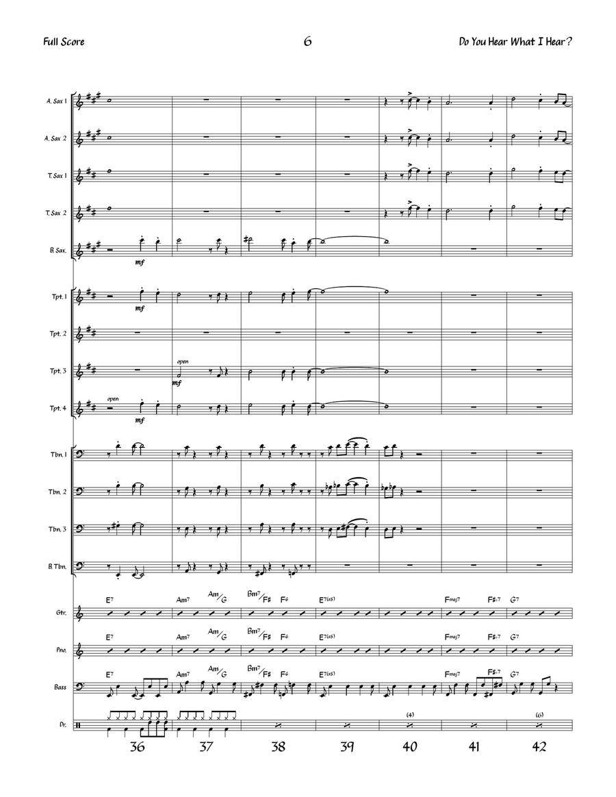 Do You Hear What I Hear Do You Hear What I Hear Jazz Ensemble scores gallery preview page 6
