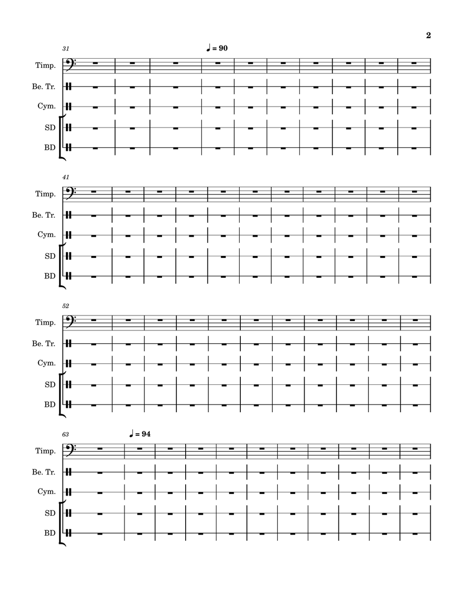 6 Nights Of Yule - Percussion Section Percussion Ensemble scores gallery preview page 4