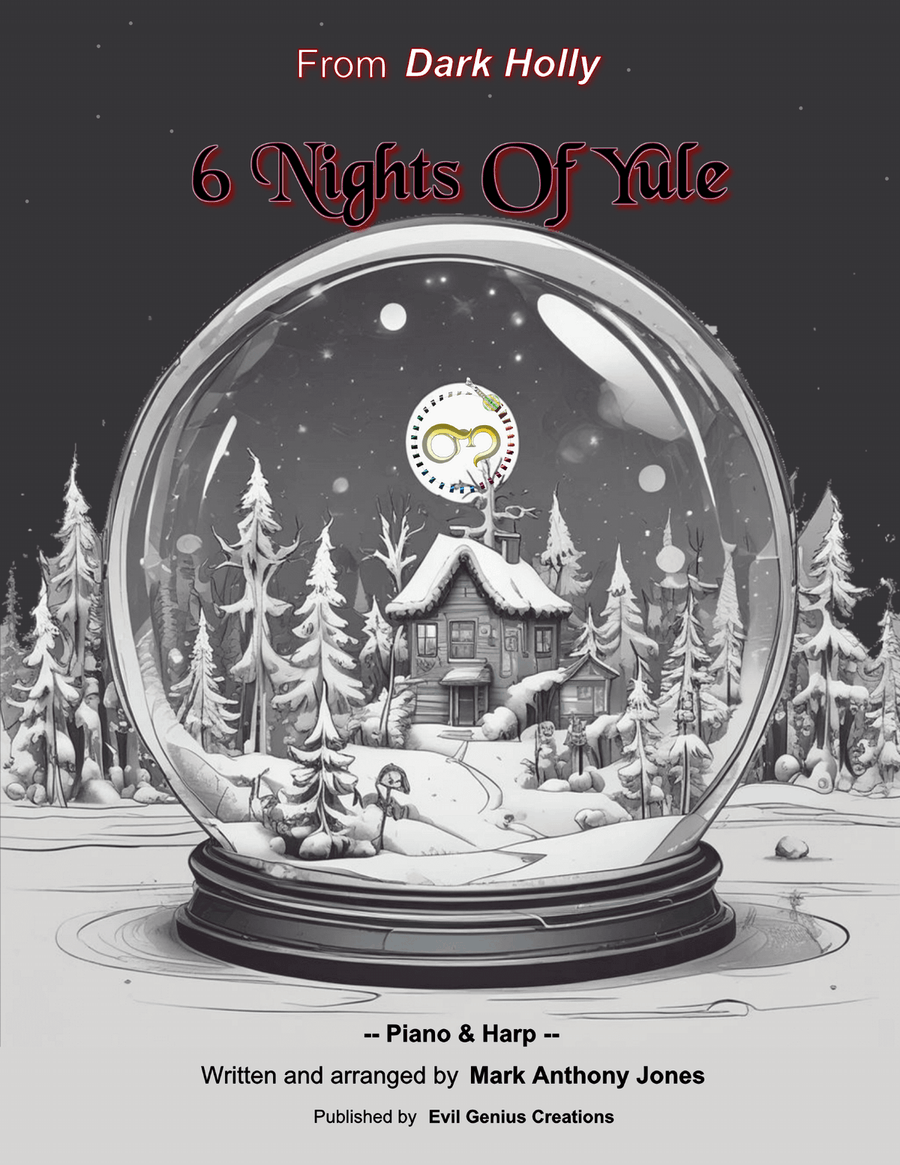 6 Nights Of Yule - Piano & Harp Harp scores gallery preview page 1