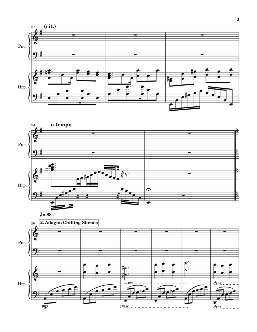 6 Nights Of Yule - Piano & Harp Harp scores gallery preview page 4