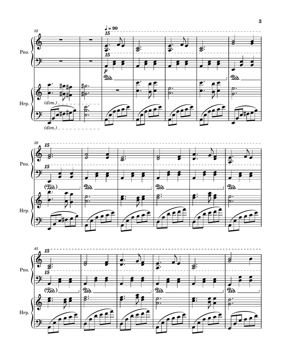 6 Nights Of Yule - Piano & Harp Harp scores gallery preview page 5