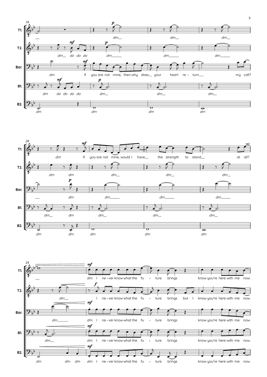 If I'm Not Made For You (If You're Not The One) TTBB scores gallery preview page 3