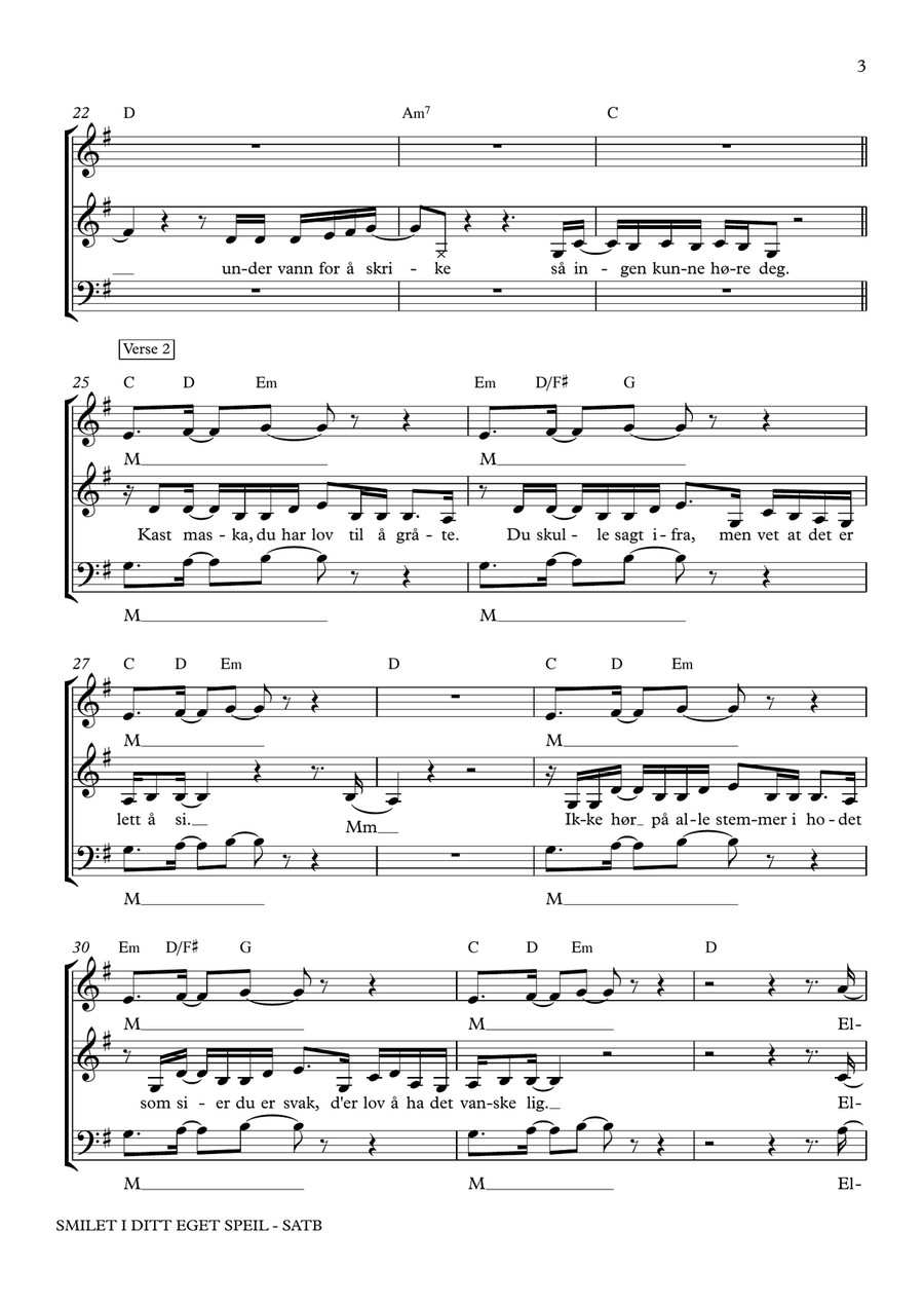 Smilet I Ditt Eget Speil Smilet I Ditt Eget Speil 4-Part scores gallery preview page 3