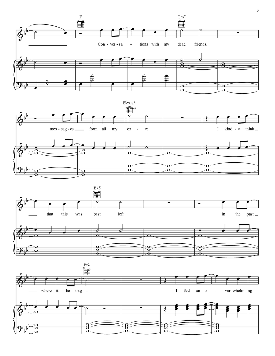 Old Phone Old Phone Piano, Vocal, Guitar scores gallery preview page 3