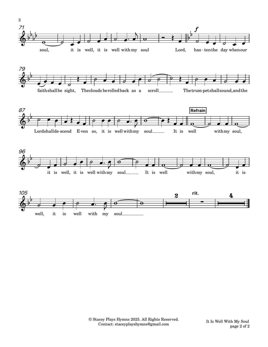 It is Well - Soprano Alto Duet - Lower Voice SA scores gallery preview page 3