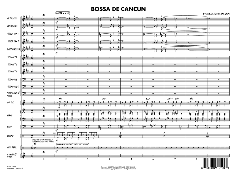 Bossa de Cancun - Full Score Jazz Ensemble scores gallery preview page 1
