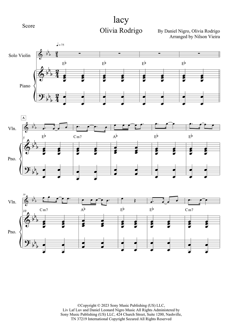 Lacy Violin Solo scores gallery preview page 3
