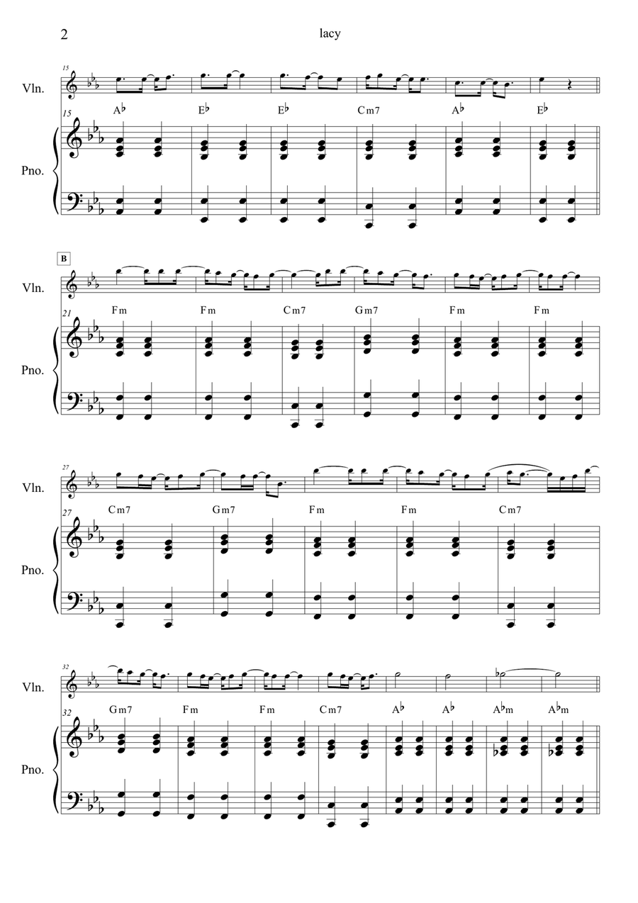 Lacy Violin Solo scores gallery preview page 4