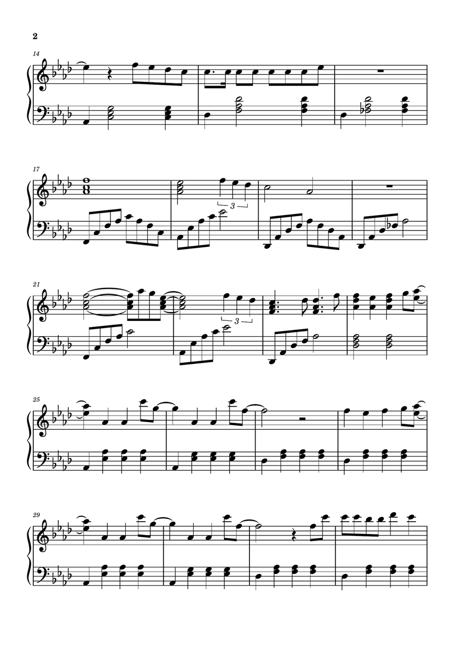 These Walls These Walls Piano Solo scores gallery preview page 2
