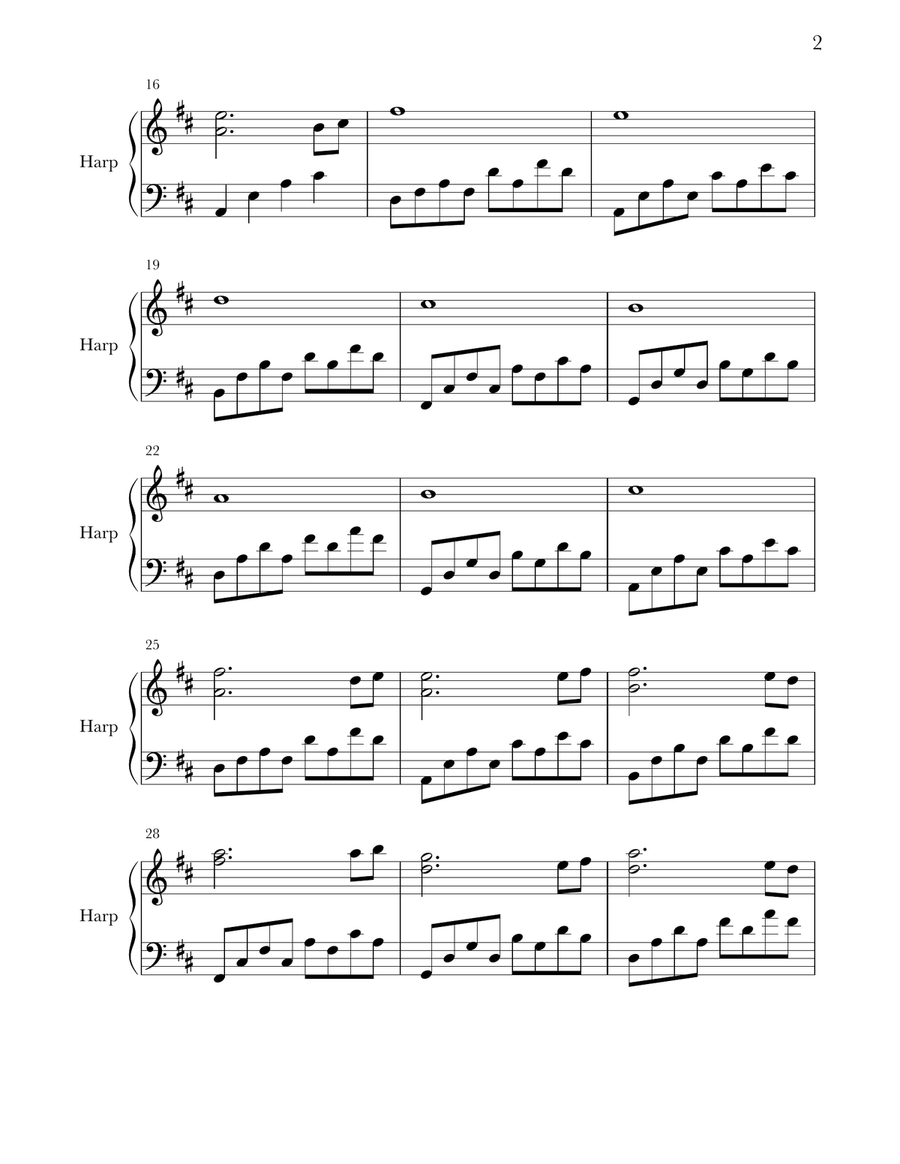 Canon in D Canon in D Celtic Harp scores gallery preview page 2