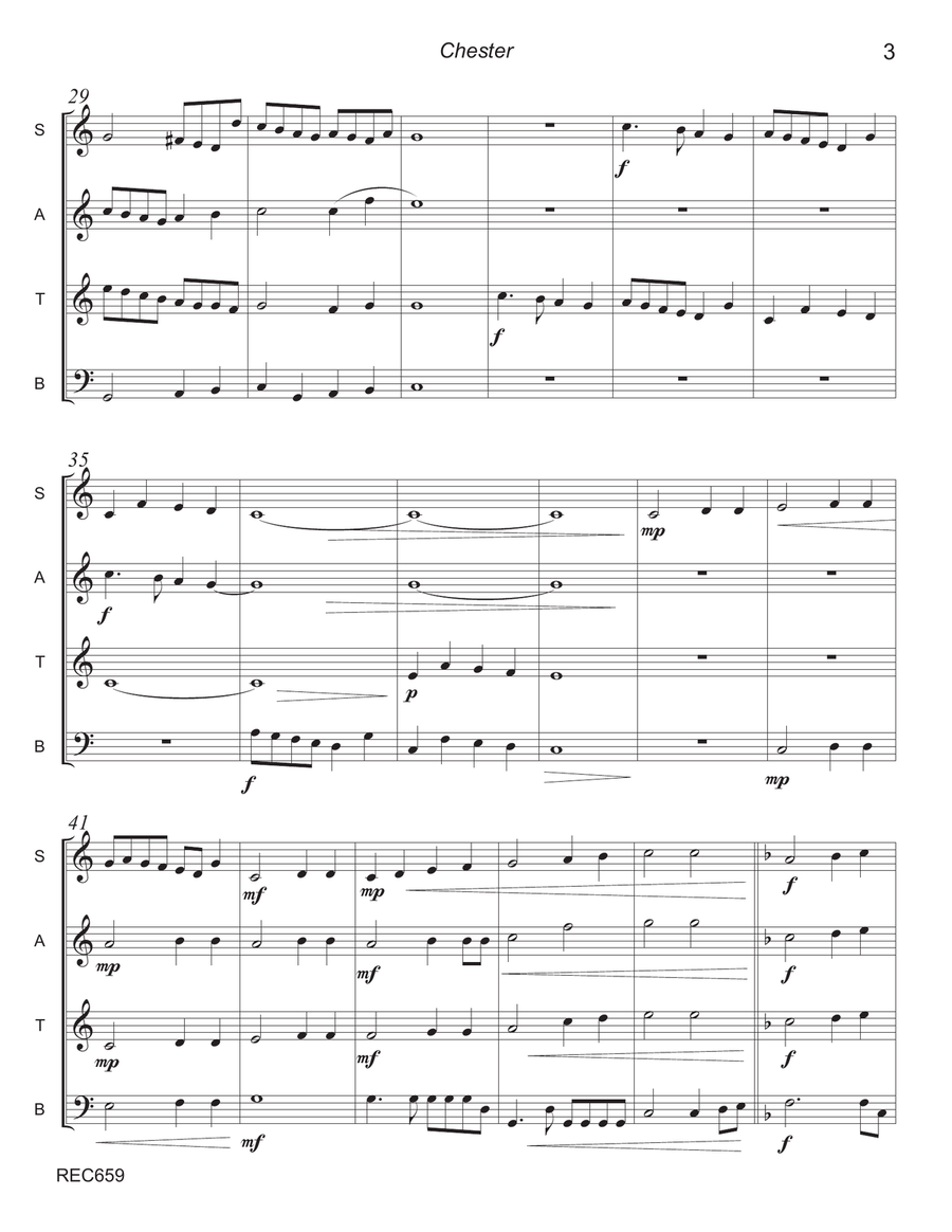 CHESTER - SATB RECORDERS (grade 3+) Soprano Recorder scores gallery preview page 3