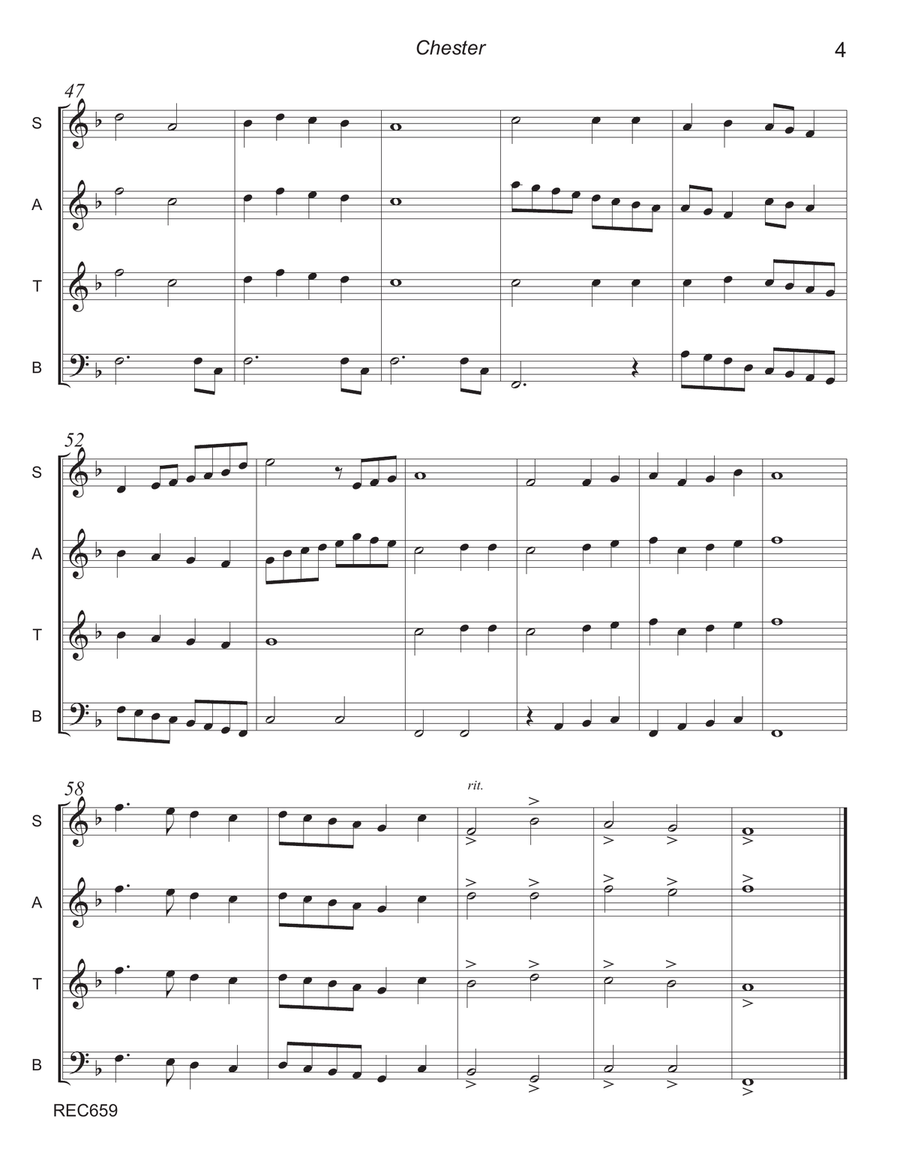 CHESTER - SATB RECORDERS (grade 3+) Soprano Recorder scores gallery preview page 4