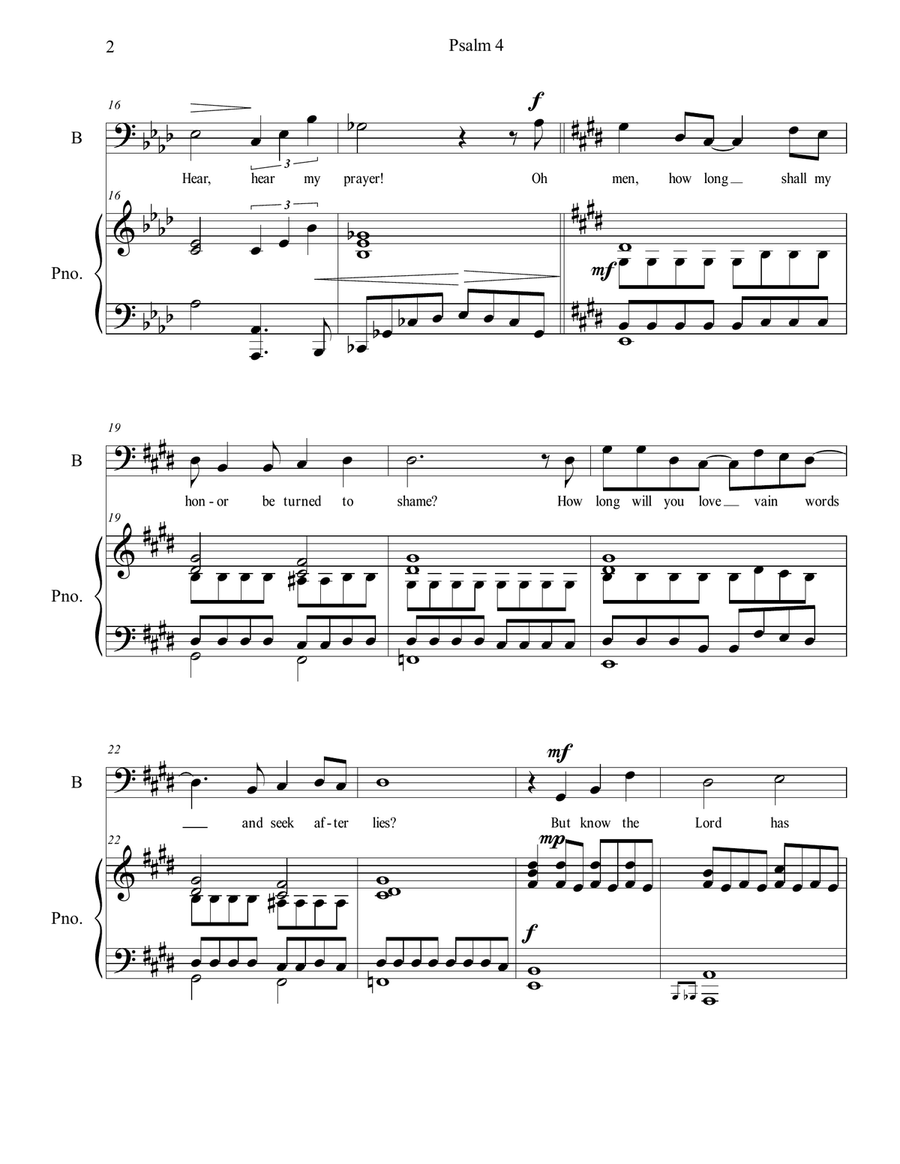 Psalm 4 Psalm 4 Piano, Vocal scores gallery preview page 2