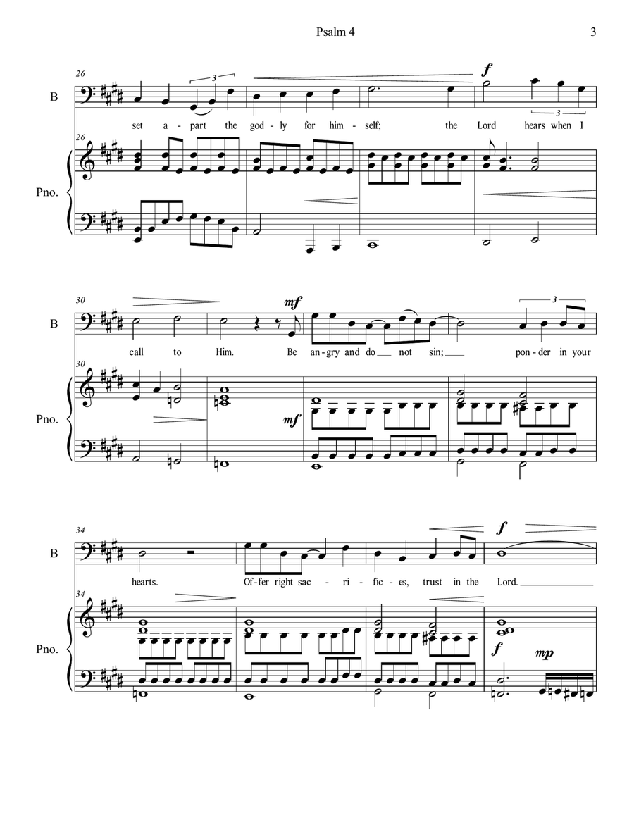 Psalm 4 Psalm 4 Piano, Vocal scores gallery preview page 3