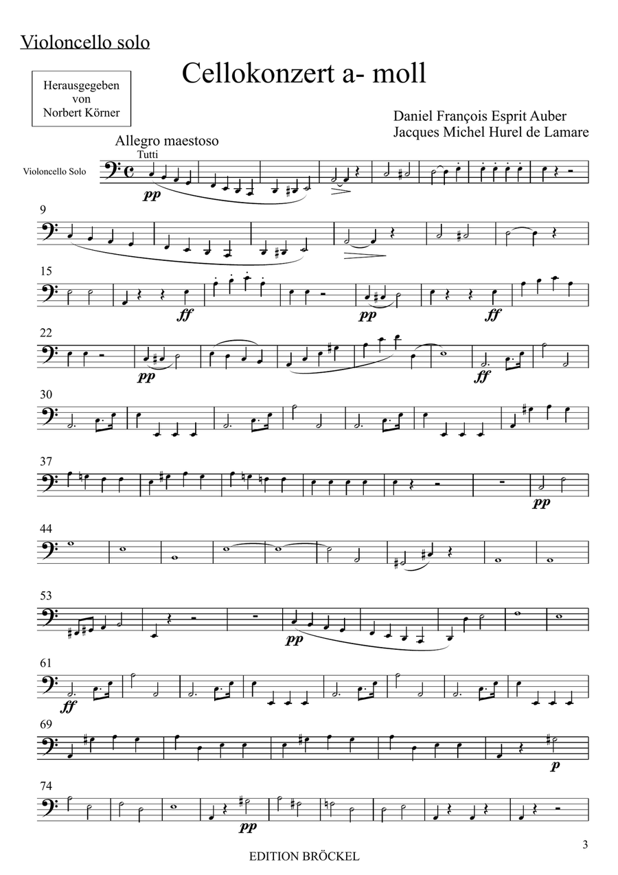 Cello Concerto in A minor CELLOSOLO Cello Solo scores gallery preview page 3