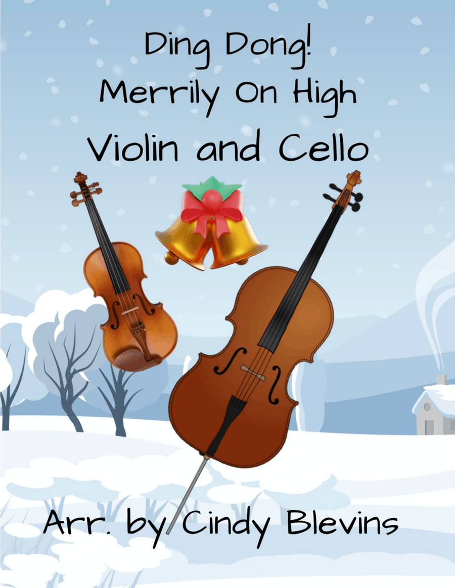 Ding Dong! Merrily On High, for Violin and Cello String Duet scores gallery preview page 1
