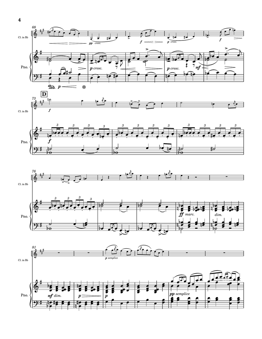 Wedding March, Op. 21 Wedding March, Op. 21 Clarinet Solo scores gallery preview page 4