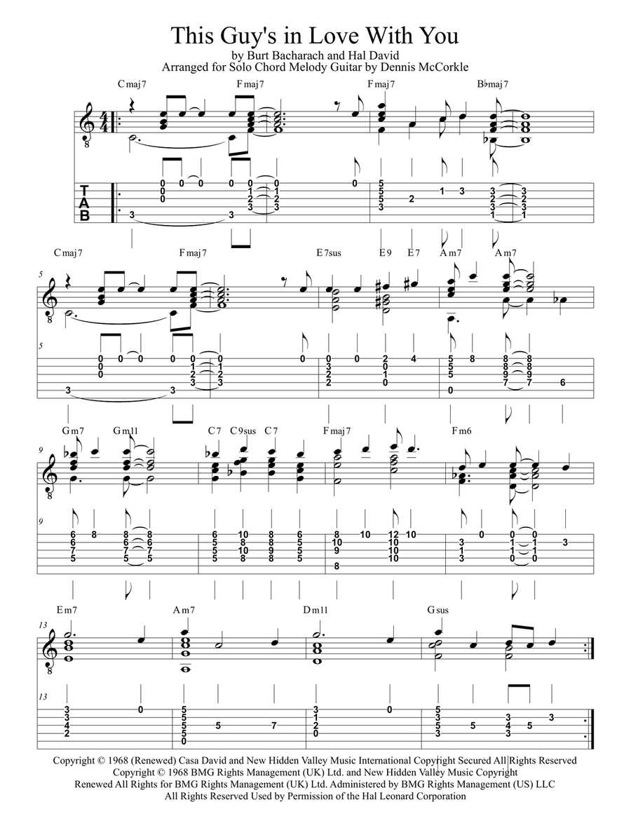 This Guy's In Love With You Acoustic Guitar scores gallery preview page 1