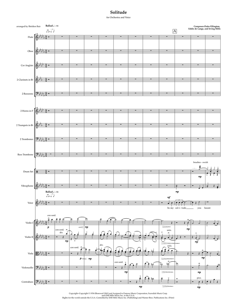 Solitude Solitude Chamber Orchestra scores gallery preview page 1