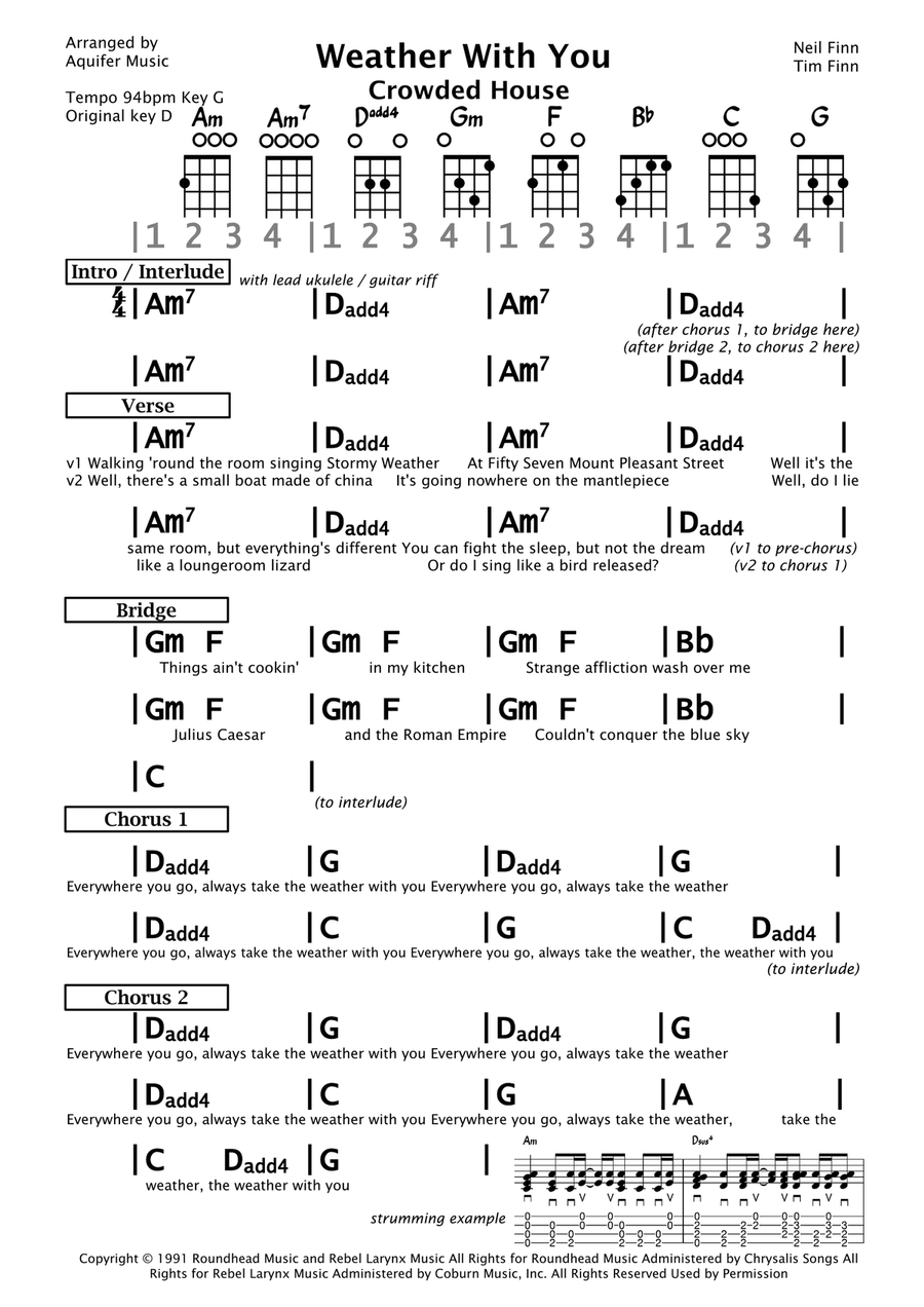 Weather With You Weather With You Ukulele scores gallery preview page 1
