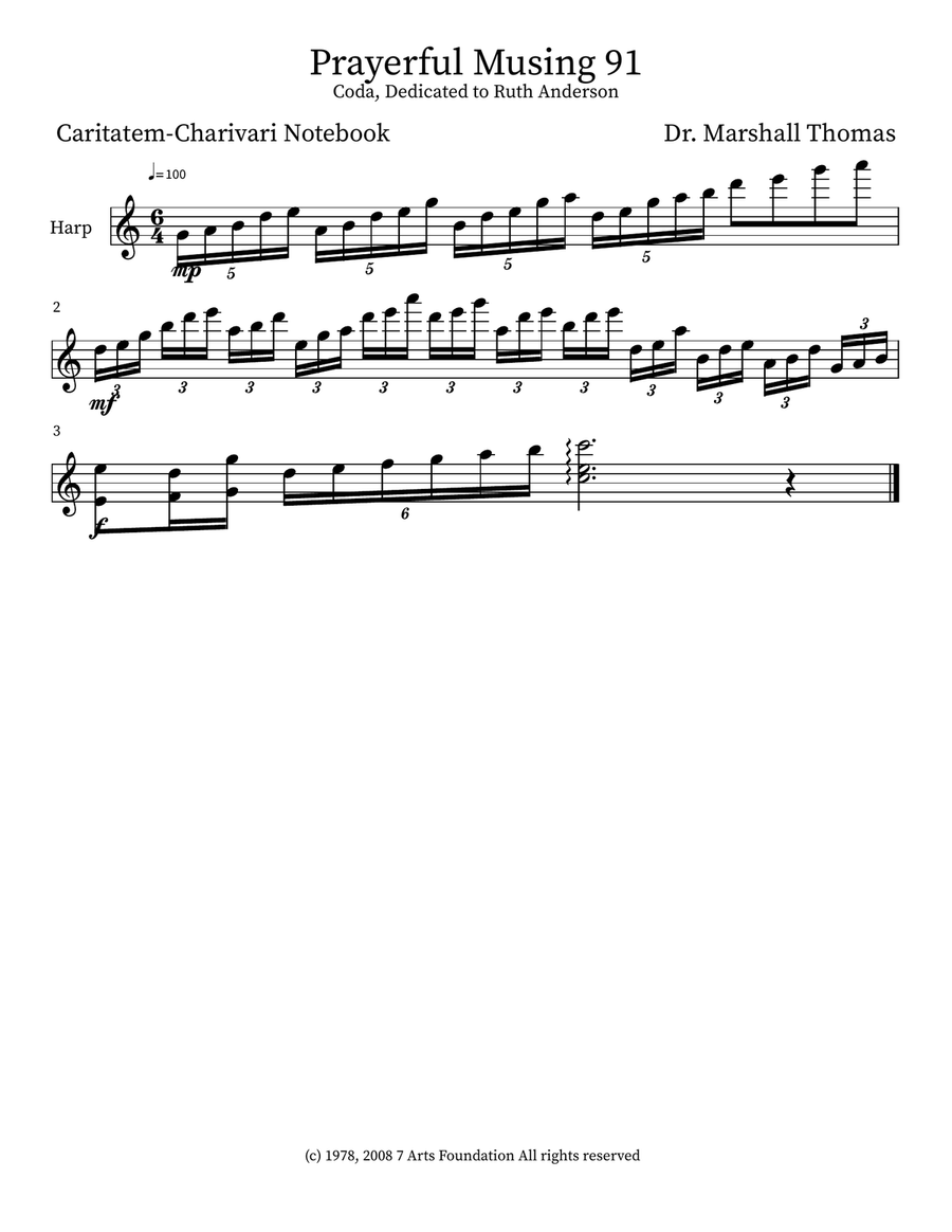 Prayerful Musing 91 Prayerful Musing 91 Small Ensemble scores gallery preview page 3