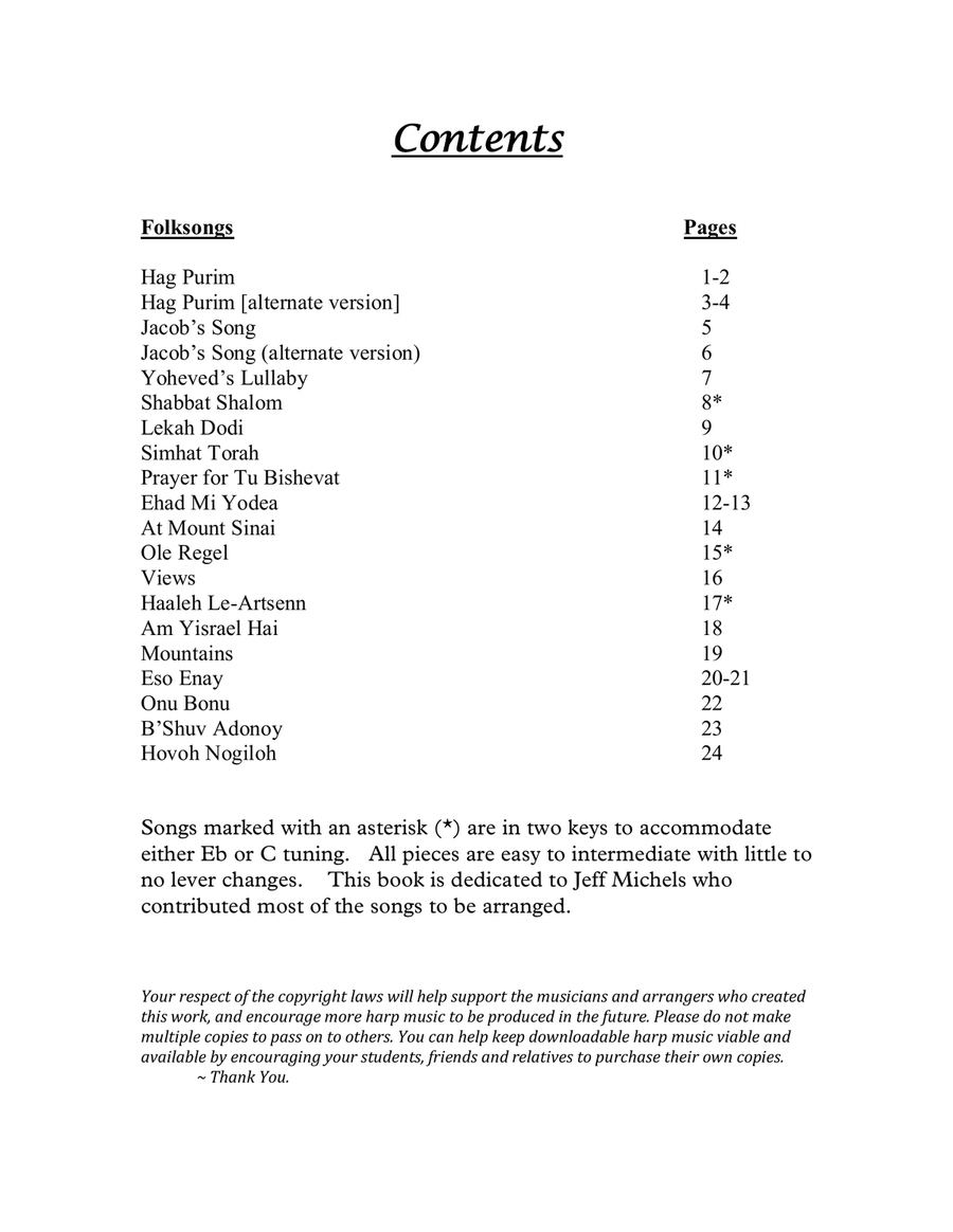 The Jewish Folk Harp The Jewish Folk Harp Celtic Harp scores gallery preview page 3