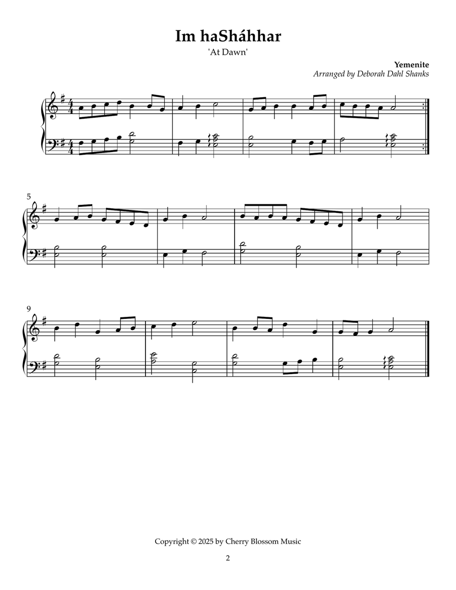 Jewish Songs for the Small Harp Celtic Harp scores gallery preview page 5