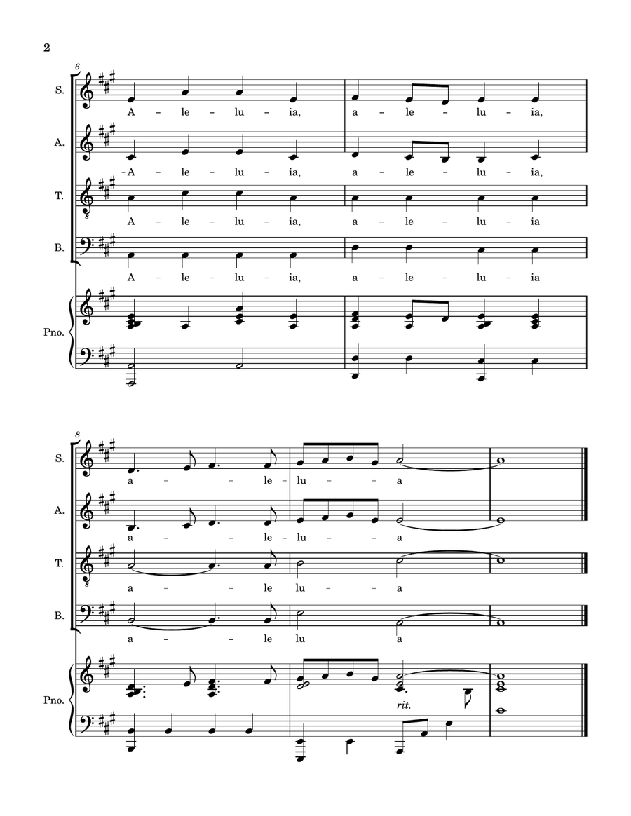Alleluia - Arranged for SATB to be used in Church Services 4-Part scores gallery preview page 3
