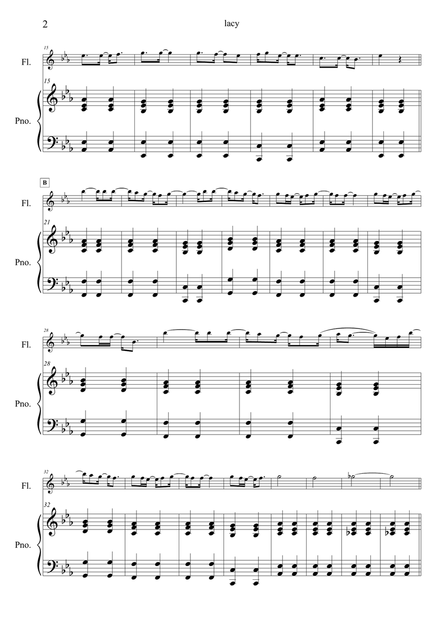 Lacy Flute Solo scores gallery preview page 4