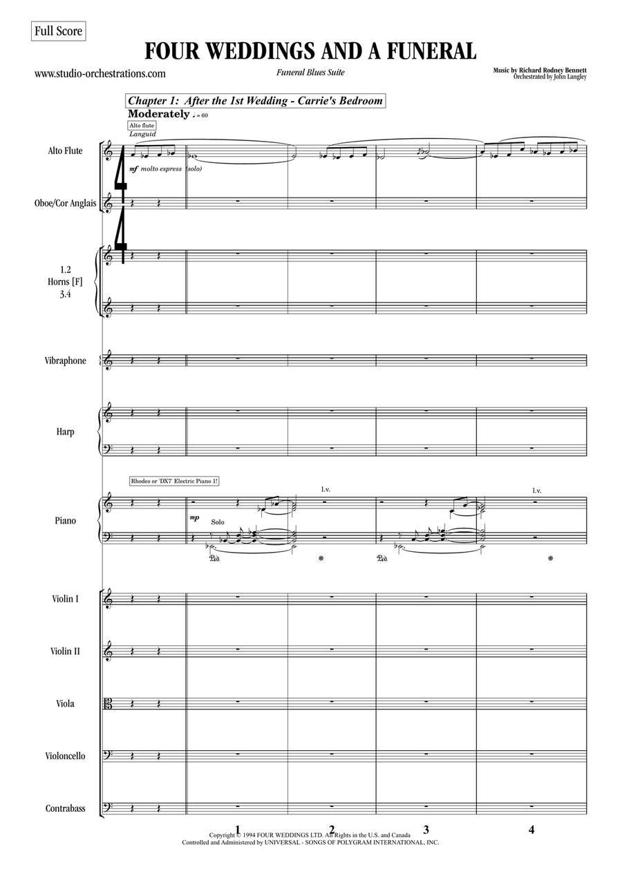 Four Weddings And A Funeral/funeral Blues Full Orchestra scores gallery preview page 2