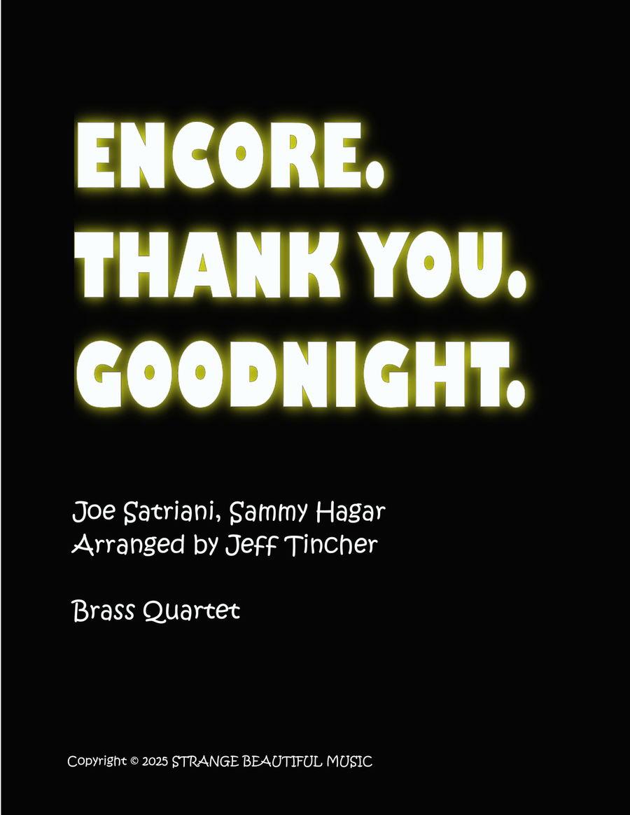 Encore Thank You Goodnight Brass Quartet scores gallery preview page 1