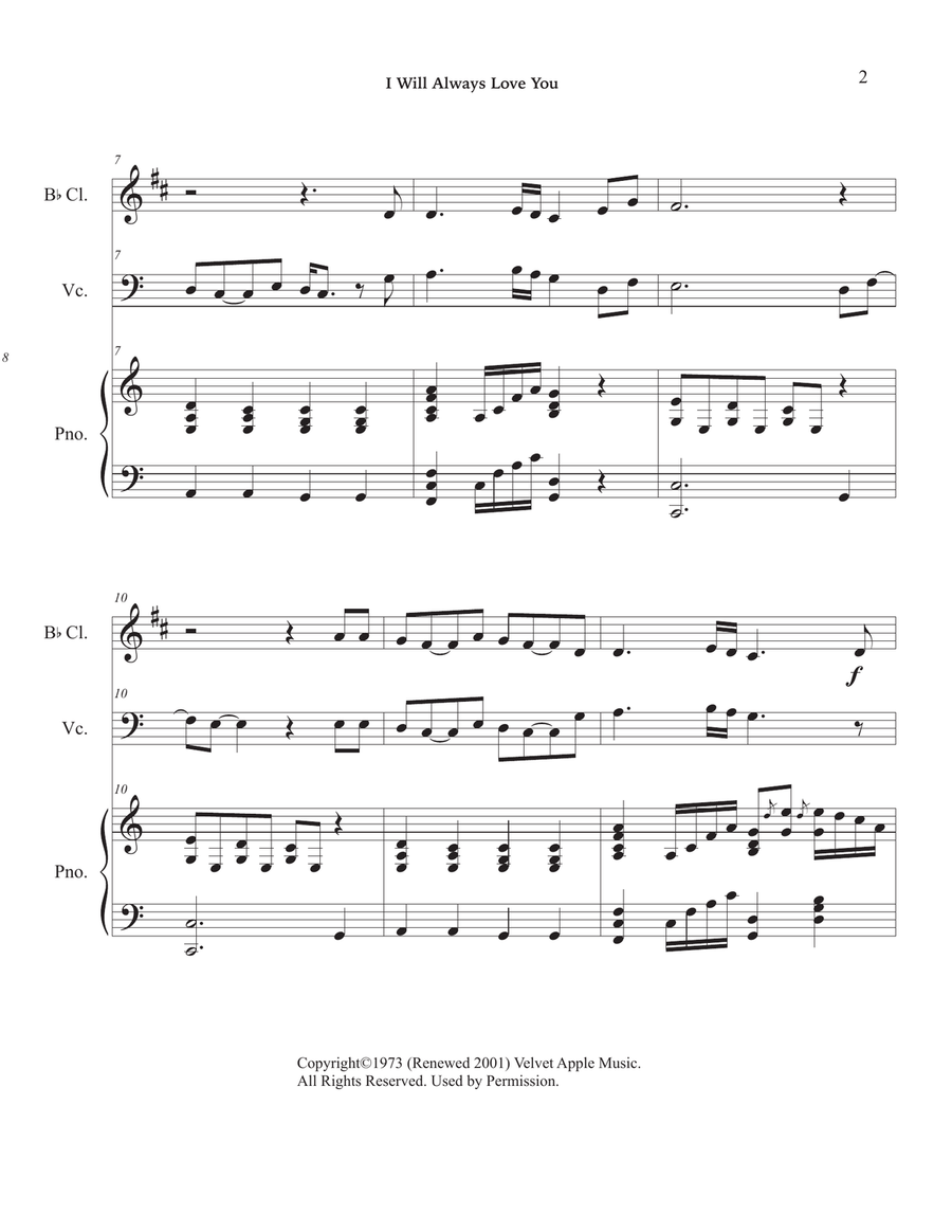 I Will Always Love You I Will Always Love You Small Ensemble scores gallery preview page 6