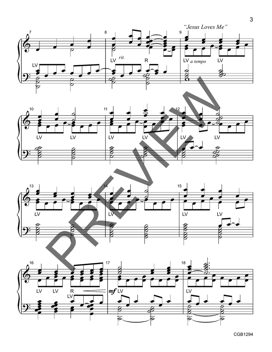 Jesus and the Children (3-5 Octaves) 5-Octaves scores gallery preview page 3