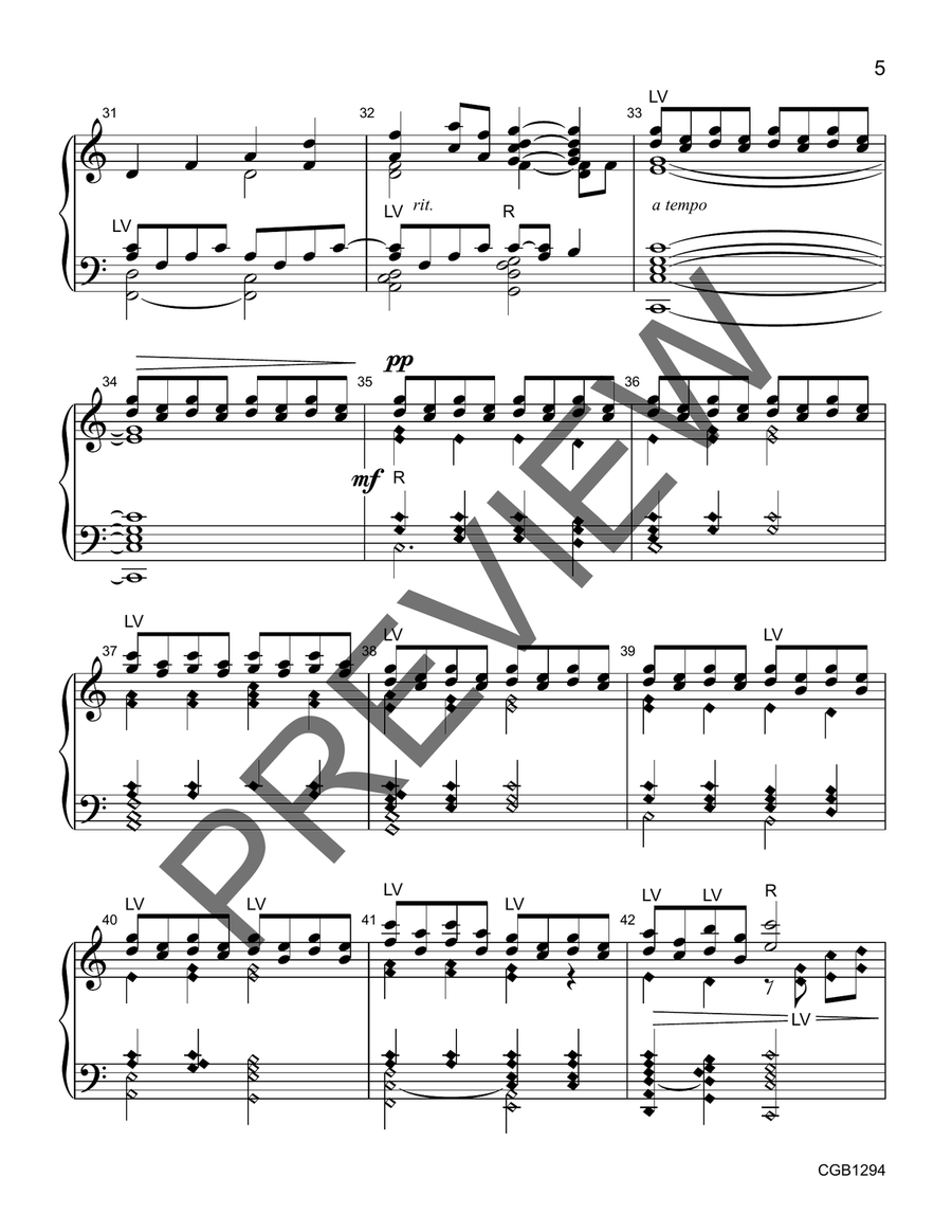 Jesus and the Children (3-5 Octaves) 5-Octaves scores gallery preview page 5