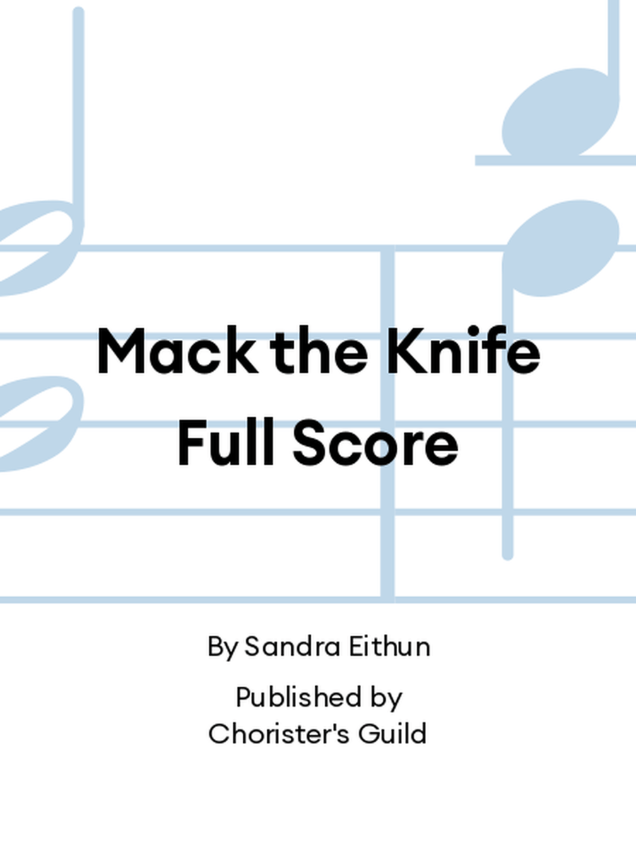Mack the Knife Full Score Handbell Choir scores gallery preview page 1