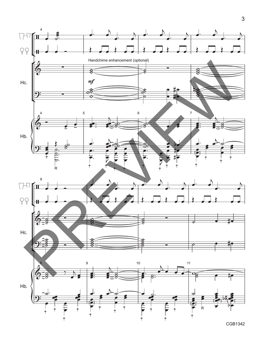 Mack the Knife Full Score Handbell Choir scores gallery preview page 3