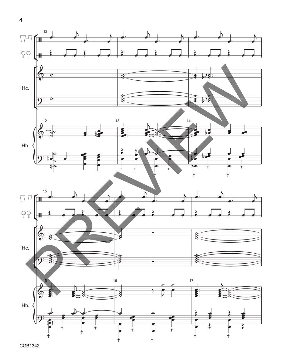 Mack the Knife Full Score Handbell Choir scores gallery preview page 4