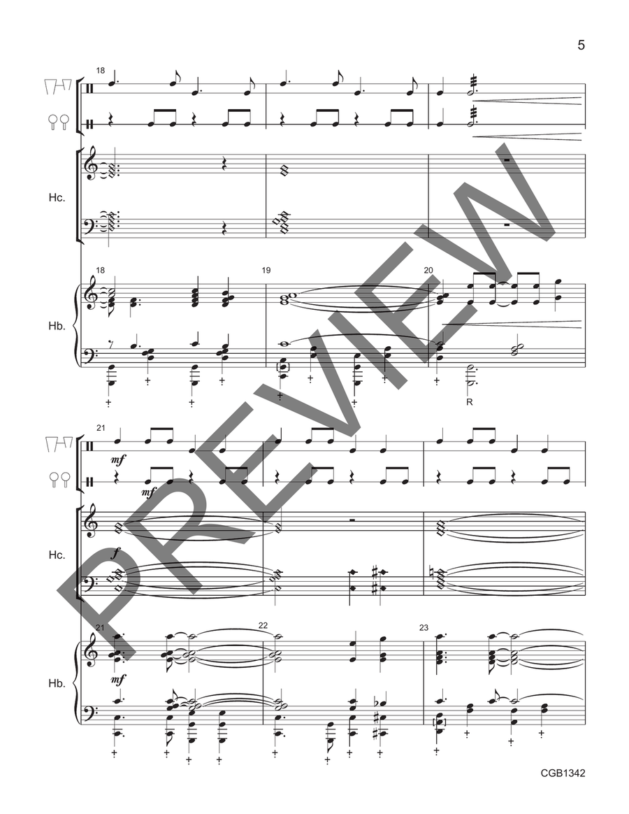 Mack the Knife Full Score Handbell Choir scores gallery preview page 5