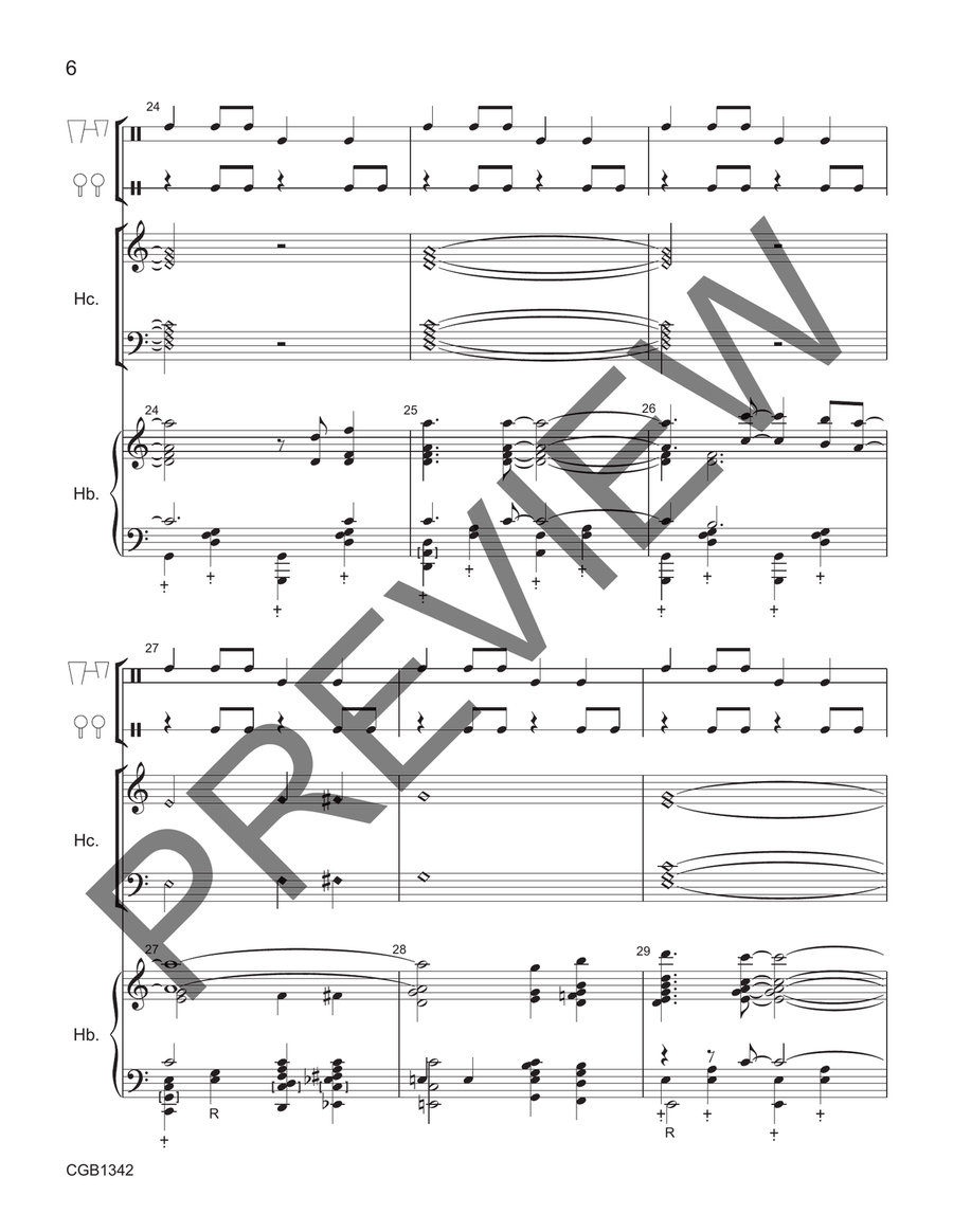 Mack the Knife Full Score Handbell Choir scores gallery preview page 6