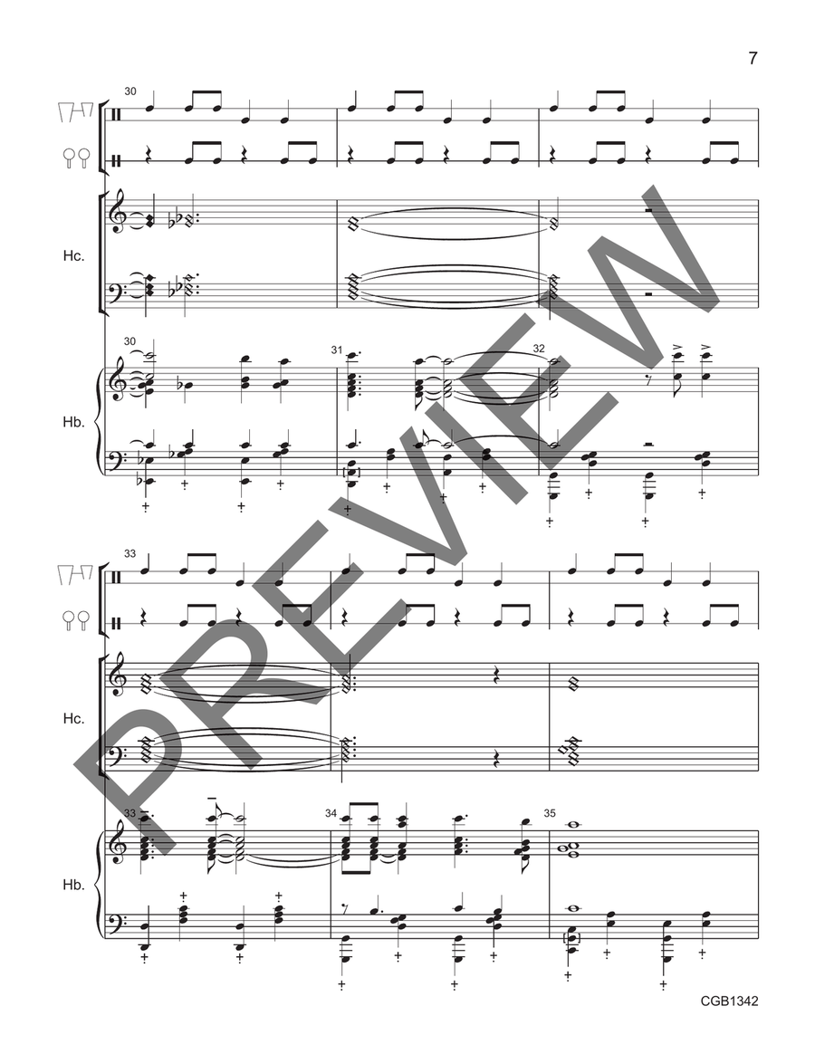 Mack the Knife Full Score Handbell Choir scores gallery preview page 7